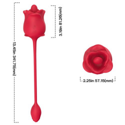 ARMONY - ROSA 2-IN-1-SAUGSTIMULATOR & VIBRATOR 10 MODI MIT ROTEM SCHWANZ – Produktansicht 4