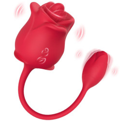 ARMONY - ROSA 2-IN-1-SAUGSTIMULATOR & VIBRATOR 10 MODI MIT ROTEM SCHWANZ – Produktansicht 5