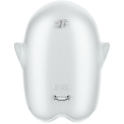 SATISFYER - GLOWING GHOST AIR PULSE & VIBRATOR WEISS – Produktansicht 3