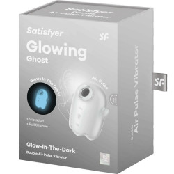 SATISFYER - GLOWING GHOST AIR PULSE & VIBRATOR WEISS – Produktansicht 6