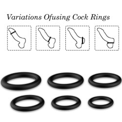 ARMONY - RINGE SILIKON SCHWARZ – Produktansicht 3
