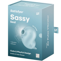 SATISFYER - SASSY SEAL STIMULATOR & VIBRATOR BLAU – Produktansicht 6