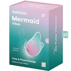 SATISFYER - MERMAID VIBES STIMULATOR & VIBRATOR MINT UND PINK – Produktansicht 5