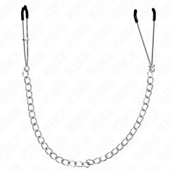 KINK - DÜNNE NIPPELKLEMMEN MIT DICKER KETTE 30 CM – Produktansicht 2