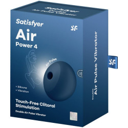 SATISFYER - AIR POWER 4 STIMULATOR & VIBRATOR 12 VIBRATIONEN BLAU – Produktansicht 10