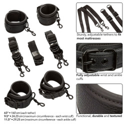 CALEXOTICS - NOCTURNAL BETTFESSELN LEDER VERSTELLBAR SCHWARZ – Produktansicht 3
