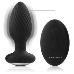 BLACK&SILVER - WELLS PLUG SILIKON ANAL ROTATOR FERNBEDIENUNG – Produktansicht 3