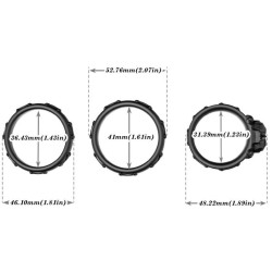 ARMONY - RINGE CALAVERA SILIKON SCHWARZ – Produktansicht 2