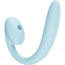 FUN FACTORY - CRESCENDO Einsetzbarer Doppel-Luftpuls-Vibrator Eisblau – Produktansicht 2