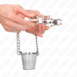 KINK - NIPPELKLEMMEN MIT EIMER SILBER – Produktansicht 4