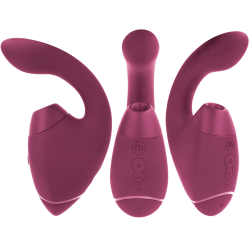 WOMANIZER - DUO NEXT DOPPELTER KLITORIS- & G-PUNKT-STIMULATOR, DUNKLES ROSA – Produktansicht 2