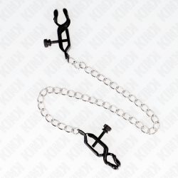 KINK - FLACHE KETTE NIPPELKLEMMEN SILBER 30 CM – Produktansicht 2