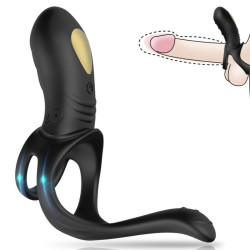 ARMONY - JOY JUMPER RINGVIBRATOR FÜR PAARE & ANALPLUG FERNBEDIENUNG SCHWARZ – Produktansicht 2