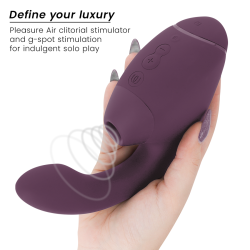 WOMANIZER - DUO NEXT DOPPELTER KLITORIS- & G-PUNKT-STIMULATOR DUNKELLILA – Produktansicht 3
