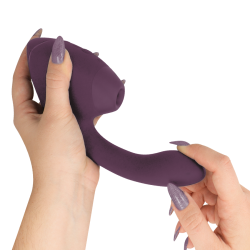 WOMANIZER - DUO NEXT DOPPELTER KLITORIS- & G-PUNKT-STIMULATOR DUNKELLILA – Produktansicht 4