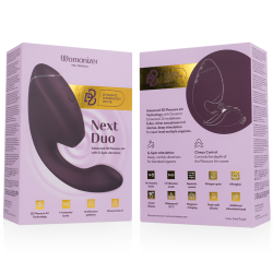 WOMANIZER - DUO NEXT DOPPELTER KLITORIS- & G-PUNKT-STIMULATOR DUNKELLILA – Produktansicht 7