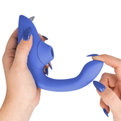 WOMANIZER - BLEND RABBIT VIBRATOR STIMULATOR VIBRANT BLUE – Produktansicht 4