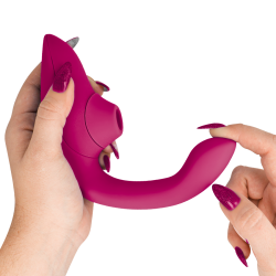 WOMANIZER - BLEND RABBIT VIBRATOR STIMULATOR VIBRANT PINK – Produktansicht 4
