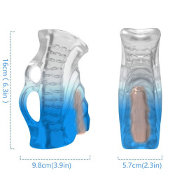 ARMONY - MASTURBATOR FINGER & VIBRATOR BLAUER GRADIENT – Produktansicht 3