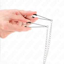 KINK - DREIFACH NIPPEL- UND KLITZISKLEMMEN MIT KETTE MODELL 1 – Produktansicht 2