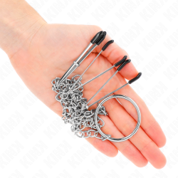 KINK - DREIFACH NIPPEL- UND KLITZISKLEMMEN MIT KETTE MODELL 1 – Produktansicht 3