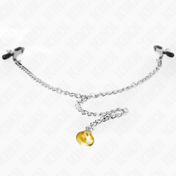 KINK - KETTE NIPPELKLEMMEN MIT HORNANHÄNGER 30 CM – Produktansicht 3