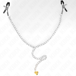 KINK - KETTE NIPPELKLEMMEN MIT HORNANHÄNGER 30 CM – Produktansicht 4