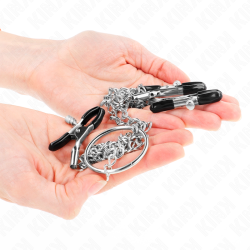 KINK - DREIFACH NIPPEL- UND KLITZISKLEMMEN MIT KETTE MODELL 0 – Produktansicht 3