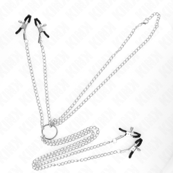 KINK - 4 Nippel- und Kitzlerklammern verstellbar, silber – Produktansicht 4