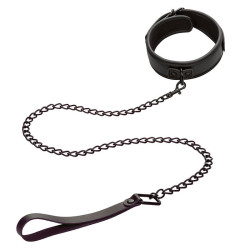CALEXOTICS - NOCTURNAL HALSBAND & LEINE LEDER VERSTELLBAR SCHWARZ – Produktansicht 2