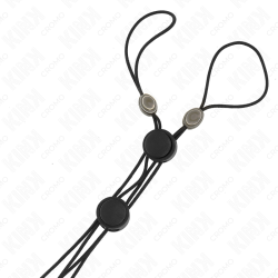 KINK - SCHWARZE DETAIL-NIPPELKLAMMERN MIT SCHWARZEM GUMMIBAND – Produktansicht 2