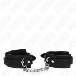 KINK - HANDGELENKFESSELN MIT SCHLANGENMUSTER, SCHWARZ, VERSTELLBAR 20-28 CM X 5,4 CM – Produktansicht 2