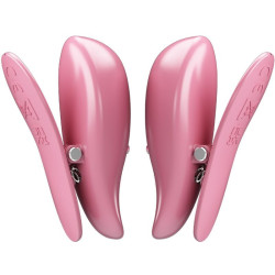 PRETTY LOVE - CAILEY NIPPELKLEMMEN 10 VIBRATIONEN FERNBEDIENUNG ROSA – Produktansicht 3