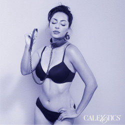 CALEXOTICS - NOCTURNAL HALSBAND & LEINE LEDER VERSTELLBAR SCHWARZ – Produktansicht 5