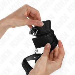 KINK - HANDGELENKFESSELN MIT SCHLANGENMUSTER, SCHWARZ, VERSTELLBAR 20-28 CM X 5,4 CM – Produktansicht 3