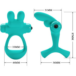 PRETTY LOVE - DANTE GREEN RABBIT VIBRATORRING – Produktansicht 4