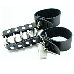 OHMAMA FETISH - PENISKFIG MIT METALLRINGEN UND LEDERRIEMEN – Produktansicht 2