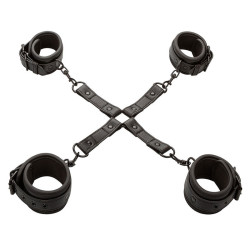 CALEXOTICS - NOCTURNAL HOG TIE CONNECTOR CUERO EINSTELLBAR SCHWARZ – Produktansicht 2