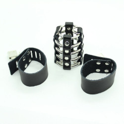 OHMAMA FETISH - PENISKFIG MIT METALLRINGEN UND LEDERRIEMEN – Produktansicht 5