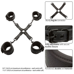 CALEXOTICS - NOCTURNAL HOG TIE CONNECTOR CUERO EINSTELLBAR SCHWARZ – Produktansicht 4
