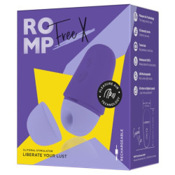 ROMP - KOSTENLOSER X KLITORALSTIMULATOR MIT DECKEL, 10 STUFEN, WIEDERAUFLADBAR, LILA – Produktansicht 10