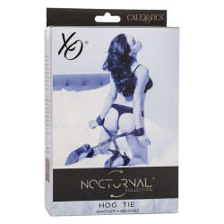CALEXOTICS - NOCTURNAL HOG TIE CONNECTOR CUERO EINSTELLBAR SCHWARZ – Produktansicht 7