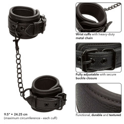 CALEXOTICS - NOCTURNAL LEDER HANDGELENK MANSCHETTEN VERSTELLBAR SCHWARZ – Produktansicht 4