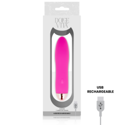 DOLCE VITA - AUFLADBARER VIBRATOR VIER ROSA 7 GESCHWINDIGKEITEN – Produktansicht 3