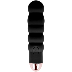 DOLCE VITA - AUFLADBARER VIBRATOR SECHS SCHWARZ 7 GESCHWINDIGKEITEN – Produktansicht 2