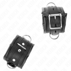 KINK - SCHWERE HANDGELENKSFESSELN MIT SCHWARZEM PELZFUTTER, VERSTELLBAR 20-30 CM X 6 CM – Produktansicht 3