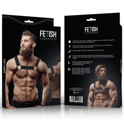 FETISH SUBMISSIVE ATTITUDE - VERSTELLBARER NEOPREN-BRUST-SPORT-HARNESS FÜR MNNER – Produktansicht 2