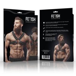 FETISH SUBMISSIVE ATTITUDE - BRUSTHARNESS AUS ÖKOLEDER MIT NIETEN FÜR HERREN – Produktansicht 2