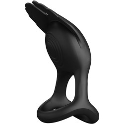 PRETTY LOVE - SILAS VIBRANT PENIS RING 7 VIBRATIONEN SCHWARZES SILIKON – Produktansicht 2