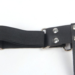 SUBBLIME - 953744 VERSTELLBARES PUNK-STRUMPFHOSE AUS LEDER SCHWARZ EINE GRÖSSE – Produktansicht 8